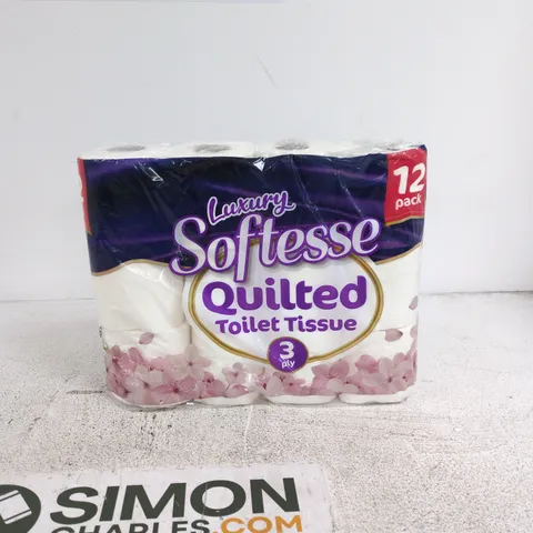 LUXURY SOFTESSE QUILTED TOILET TISSUE β 12 PACK