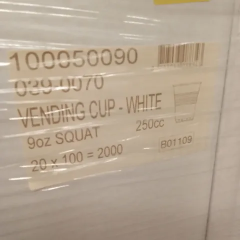 PALLET TO CONTAIN A LARGE QUANTITY OF VENDING CUPS 
