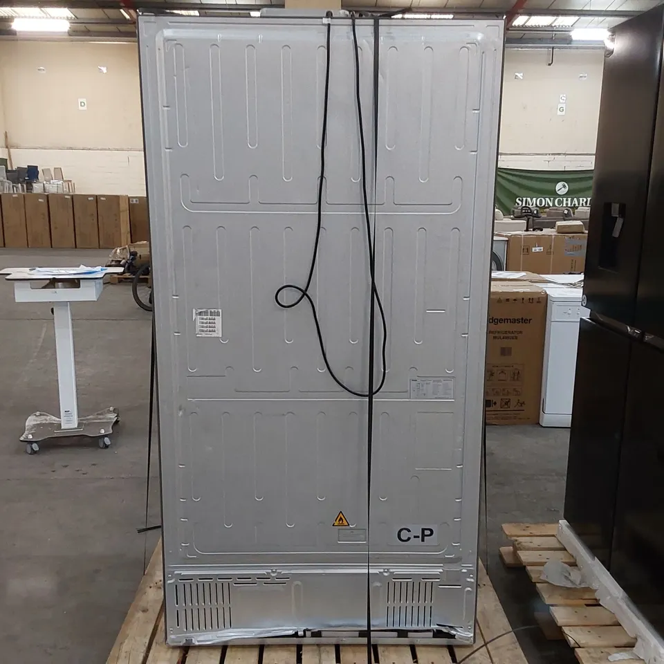 HAIER HSR3918EWPG NON-PLUMBED FROST FREE AMERICAN FRIDGE FREEZER SILVER E-RATED - UNPROCESSED RAW RETURN