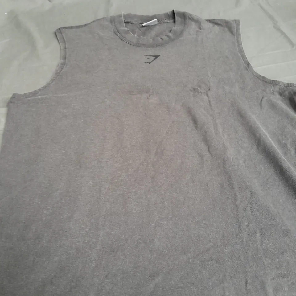 GYMSHARK LIFTING CLUB DARK GREY TANK TOP - LARGE