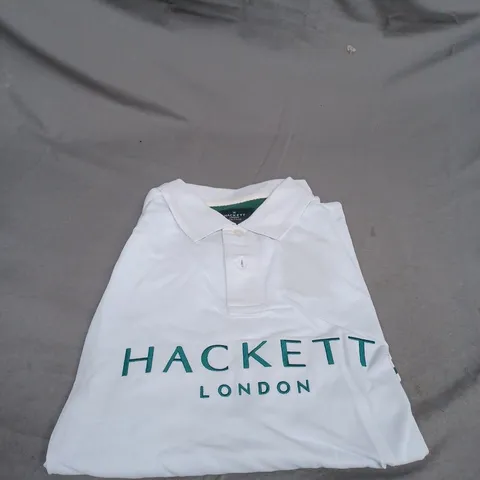 HACKETT LONDON WHITE POLO SHIRT SIZE L