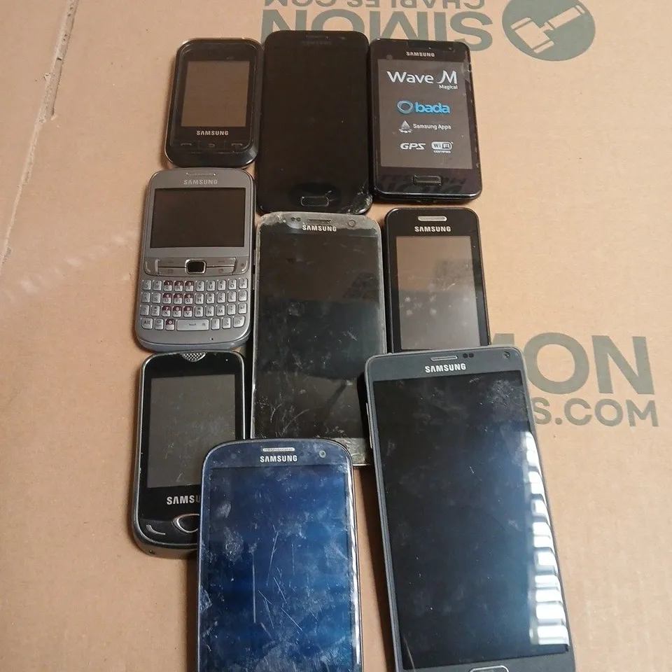 9 X ASSORTED SAMSUNG SMARTPHONE IN VARIOUS MODELS 