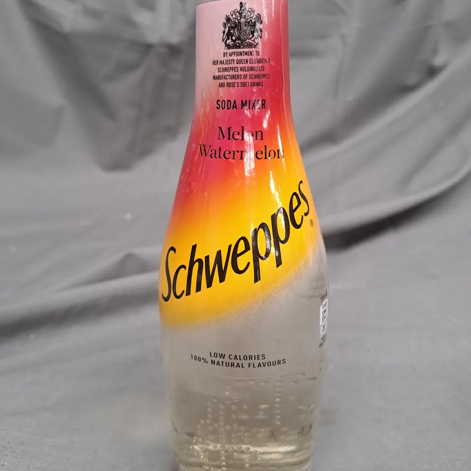 box of approximately 20 Schweppes melon watermelon bottles 