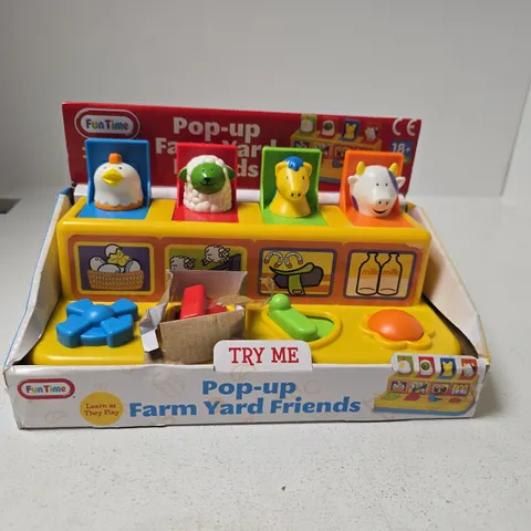 FUNTIME POP-UP FARM YARD FRIENDS β INTERACTIVE FARM TOY SET (BOXED)
