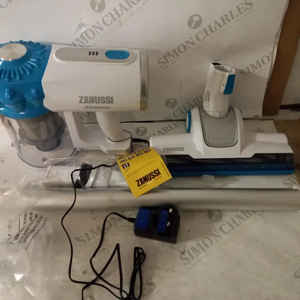 ZANUSSI  CORDLESS RECHARGEABLE HAND STICK VACUUM - BLUE