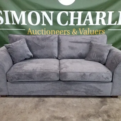 QUALITY DESIGNER 3 SEATER SOFA - GREY FABRIC