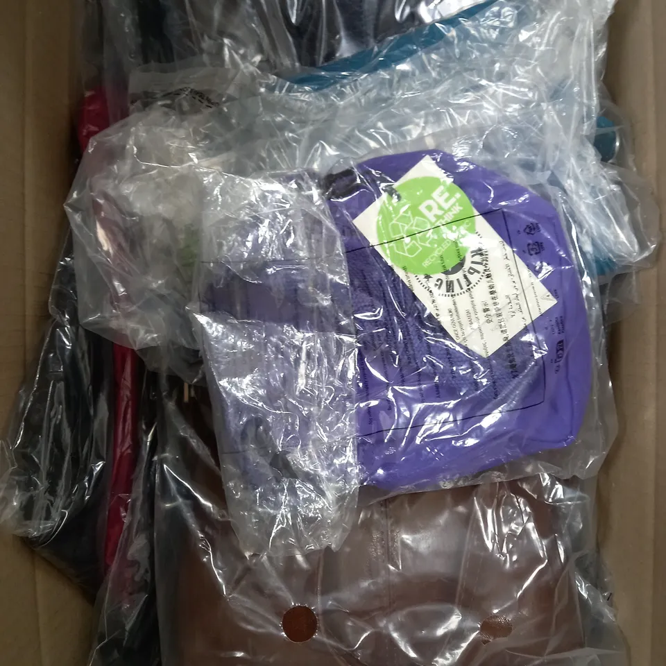 BOX OF APPROXIMATELY 10 ASSORTED HANDBAGS TO INCLUDE ASHWOOD LEATHER, KIPLING, PAUL COSTELLOE ETC