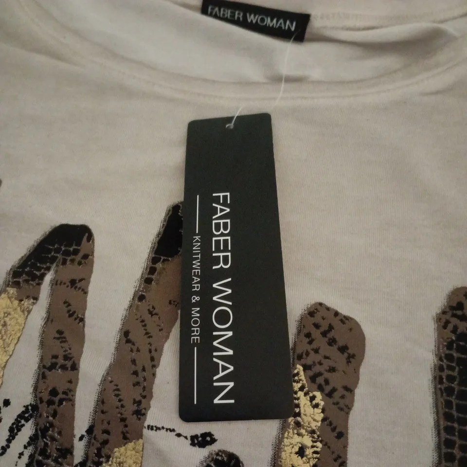 FABER WOMAN "WILD DREAM" T SHIRT SIZE EU 44 TAGGED