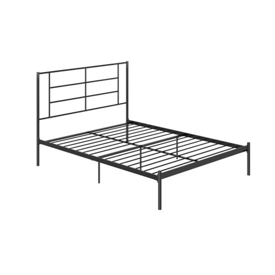 BOXED JENSEN METAL BED BLACK DOUBLE