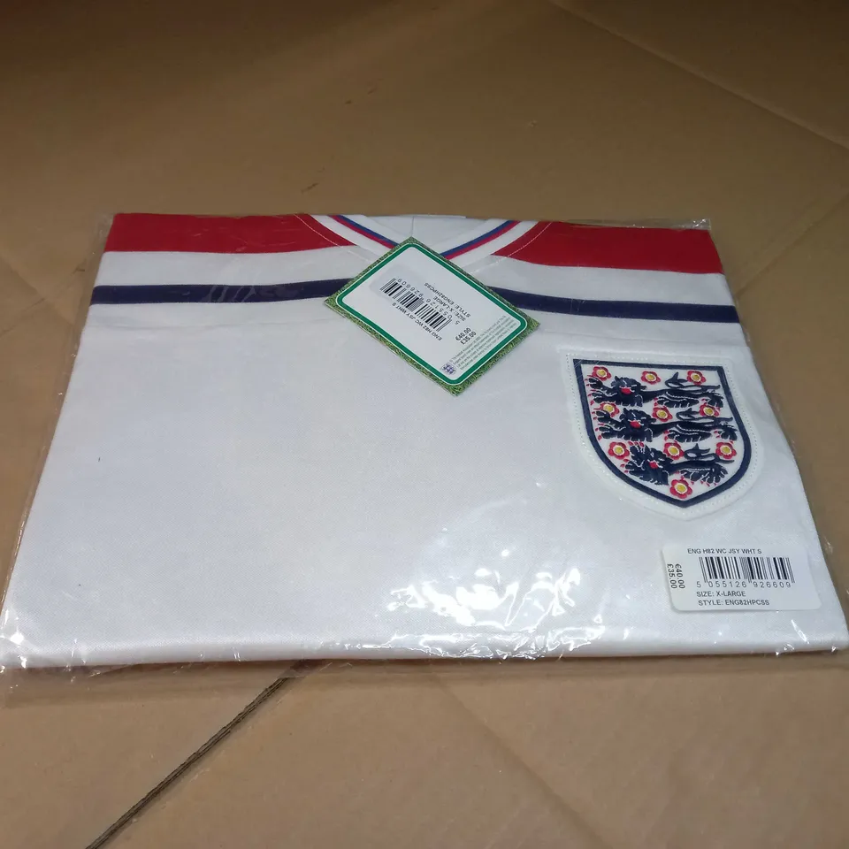 PACKAGED SCORE DRAW OFFICIAL RETRO WHITE/BADGE JERSEY - XLARGE