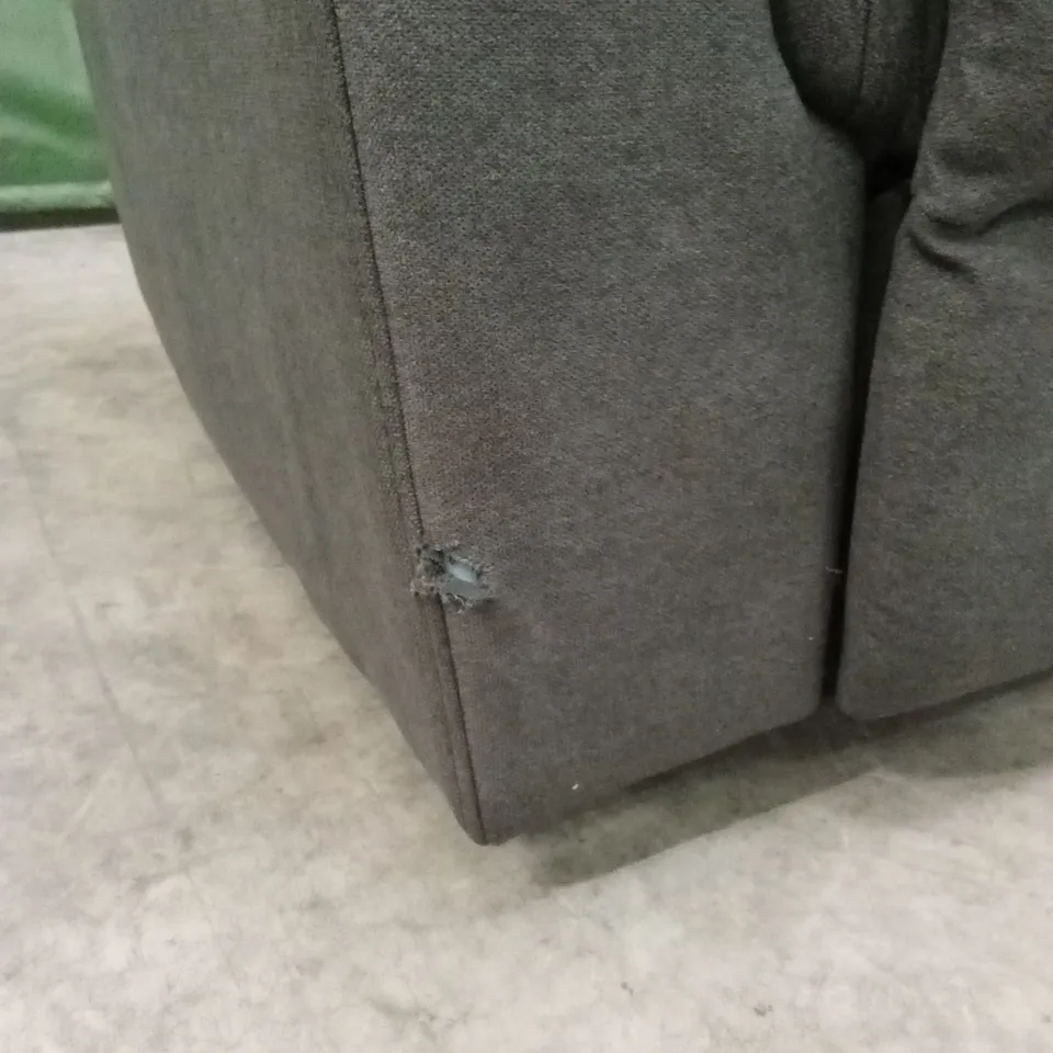 ALBION FABRIC 3 SEATER HIGH BACK MANUAL RECLINER SOFA - CHARCOAL RRP £749