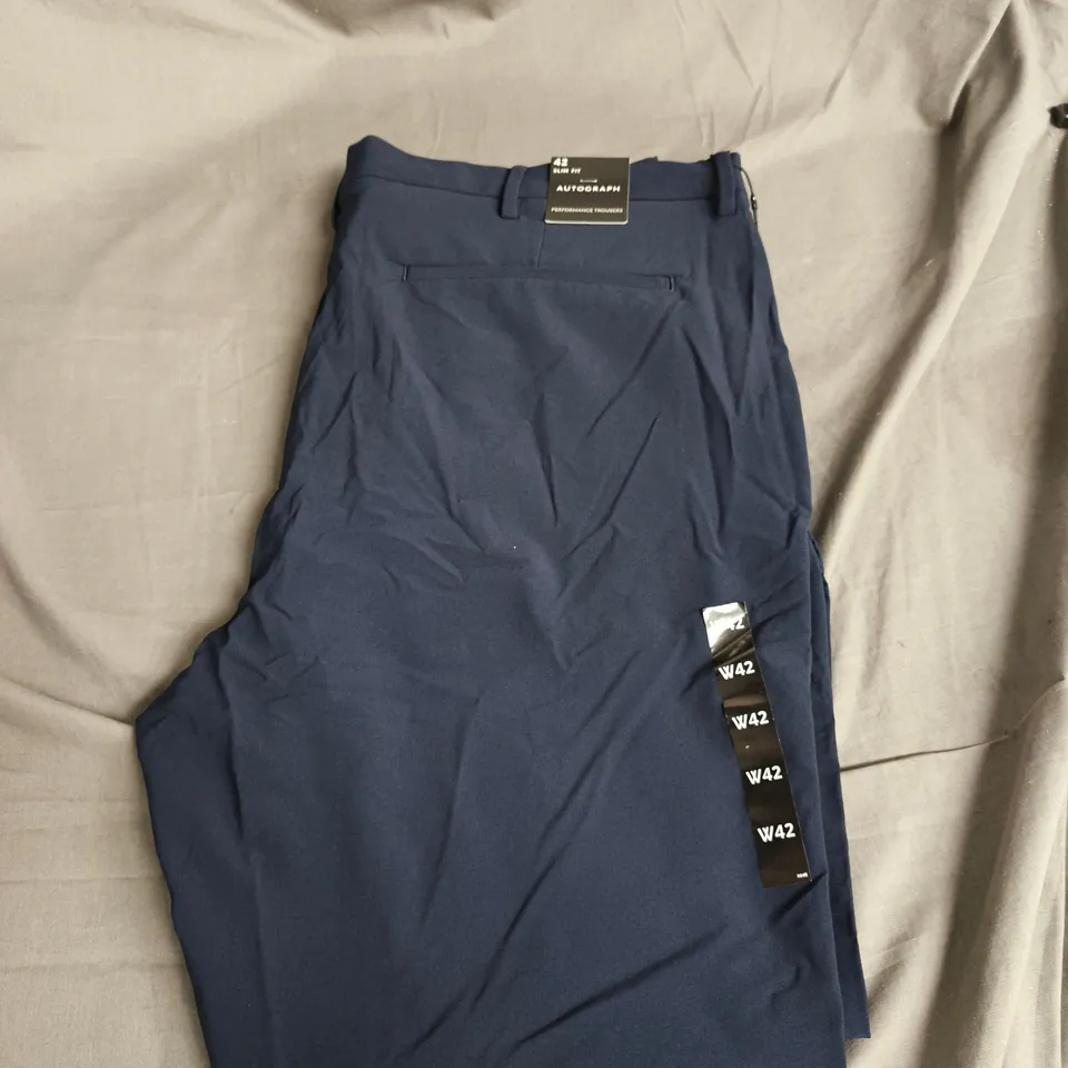 AUTOGRAPH PERFORMANCE TROUSERS – NAVY – SIZE W42