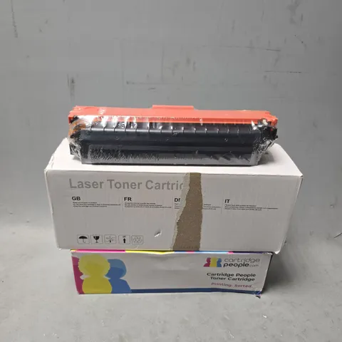BOX OF APPROXIMATELY 10 ASSORTED TONER CARTRIDGES TO INCLUDE - LASER TONER CARTRIDGE , CARTRIDGE PEOPLE TONER CARTRIDGE ETC