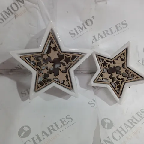 BOXED HOME REFLECTIONS SET OF 2 PRE-LIT STARS