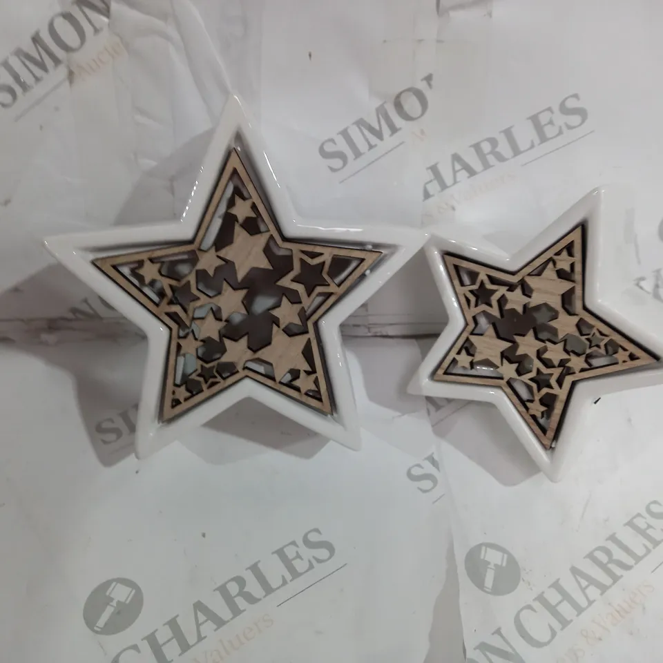 BOXED HOME REFLECTIONS SET OF 2 PRE-LIT STARS