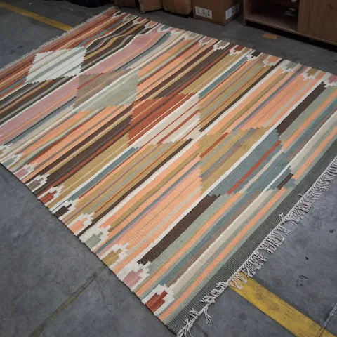 RECTANGULAR STRIPED RUG, MULTICOLOUR APPROXIMATELY 200Γ300CM