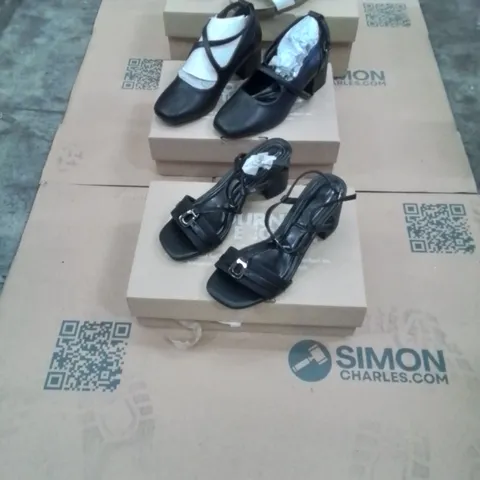 PALLET CONTAINING APPROXIMATELY 88X ASSORTED BRAND NEW DESIGNER SHOES INCLUDING: JD WILLIAMS BLACK HEELS, JD WILLIAMS BLACK SHOES, JD WILLIAMS SANDALS