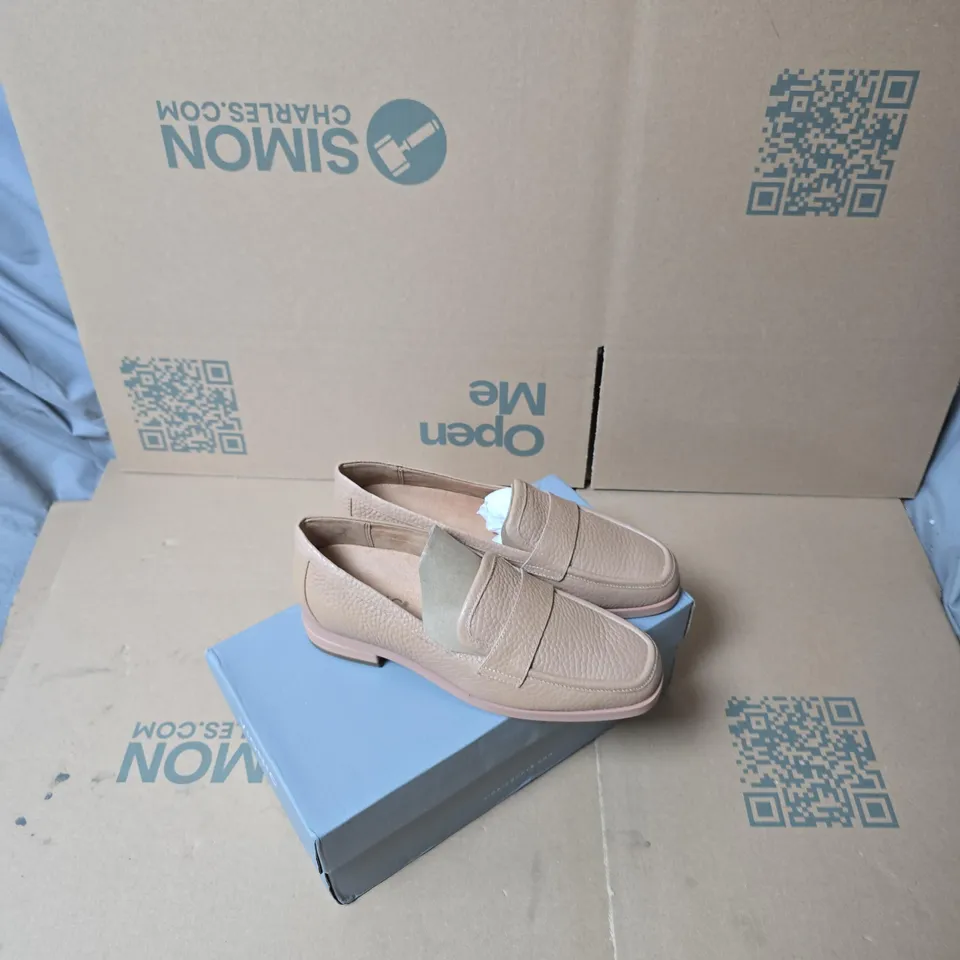 VIONIC LEATHER LOAFERS – BEIGE – WOMEN’S SLIP-ON SHOES UK 3