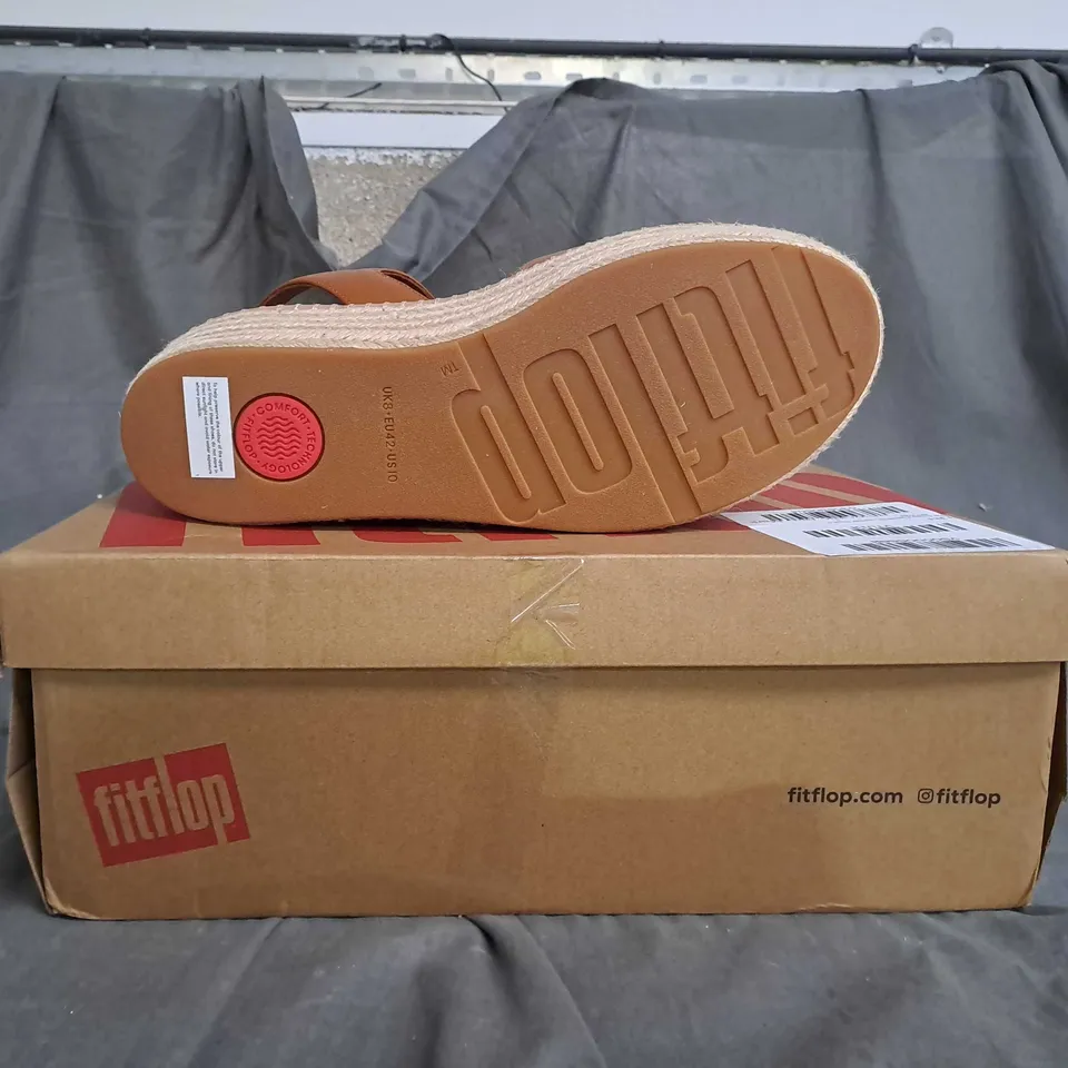 FITFLOP WEDGE SANDALS BROWN SIZE 8