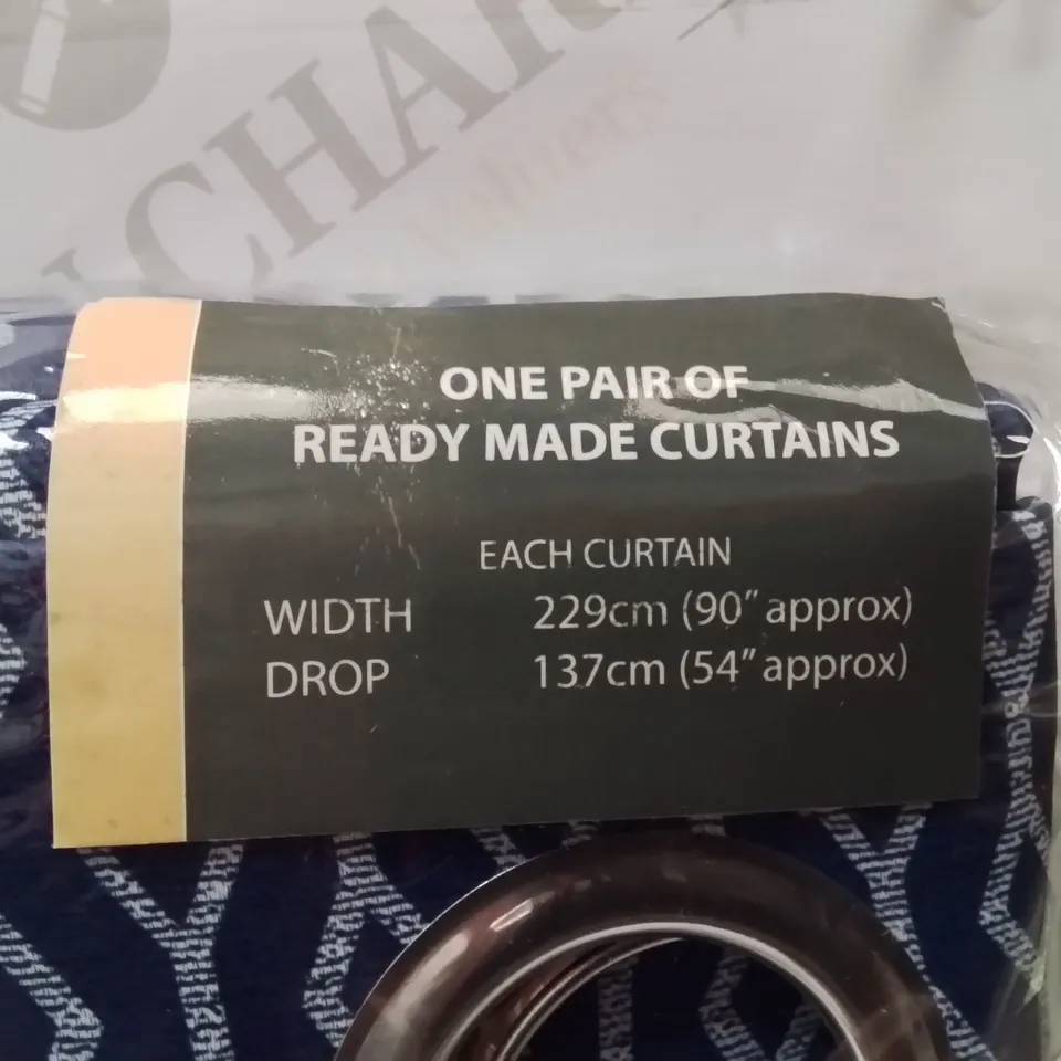 BRAND NEW ENHANCED LIVING BLACKOUT THERMAL CURTAINS 229 X 137CM (BLUE)