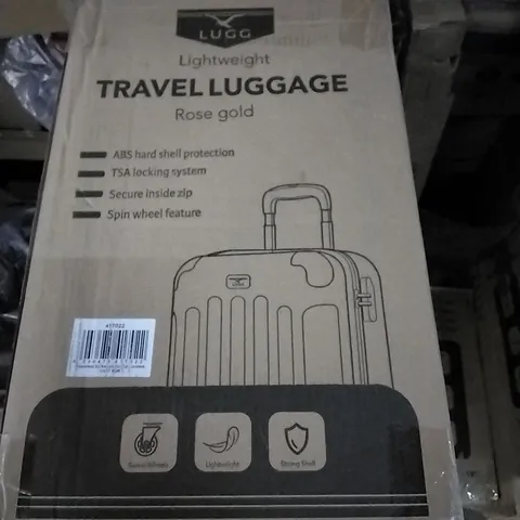 BOXED LUGG LIGHTWEIGHT TRAVEL LUGGAGE SUITCASE 