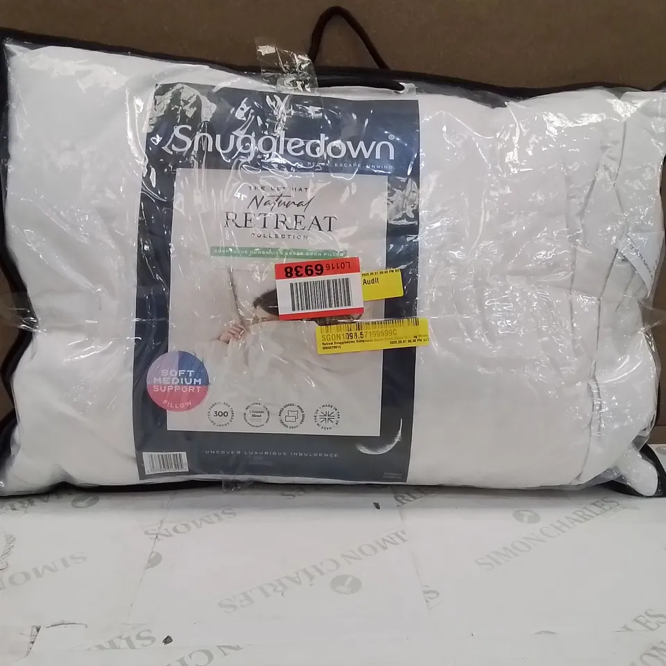 BAGGED SNUGGLEDOWN NATURAL RETREAT SOFT MEDIUM SUPPORT PILLOW