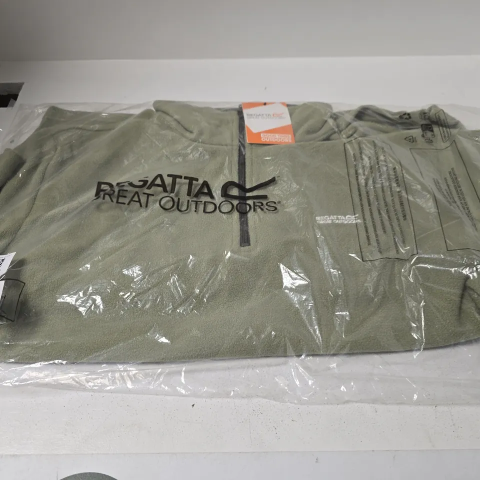REGATTA THOMPSON FLEECE JACKET – OIL GREEN, UK XL
