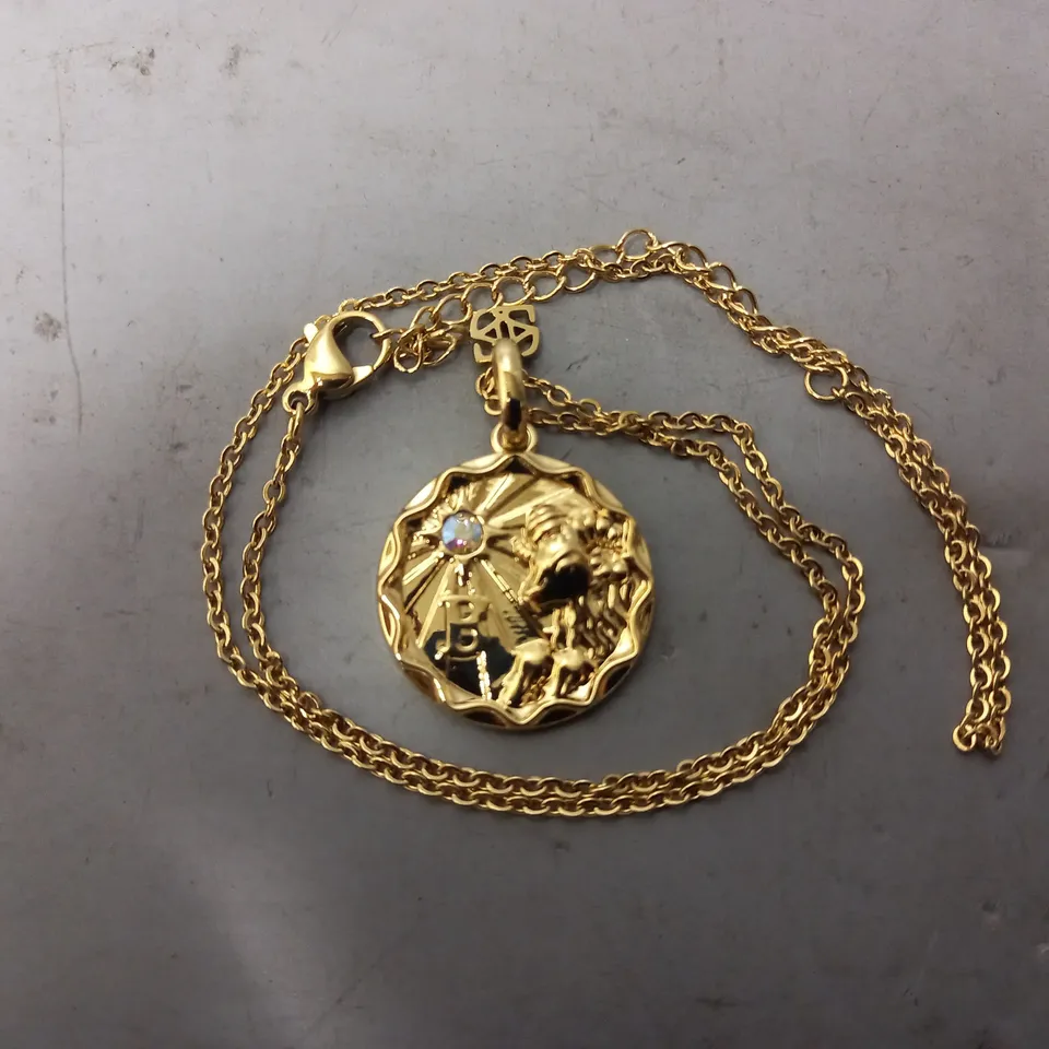 BOXED ABBOTT LYON CUSTOM INITIAL NECKLACE IN GOLD