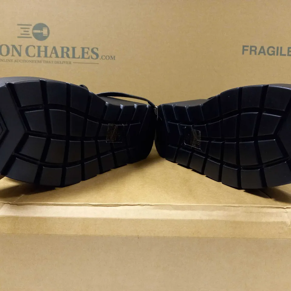 KOI BLACK BATTLE GROUND STRAPPY WEDGE SANDALS - SIZE 6