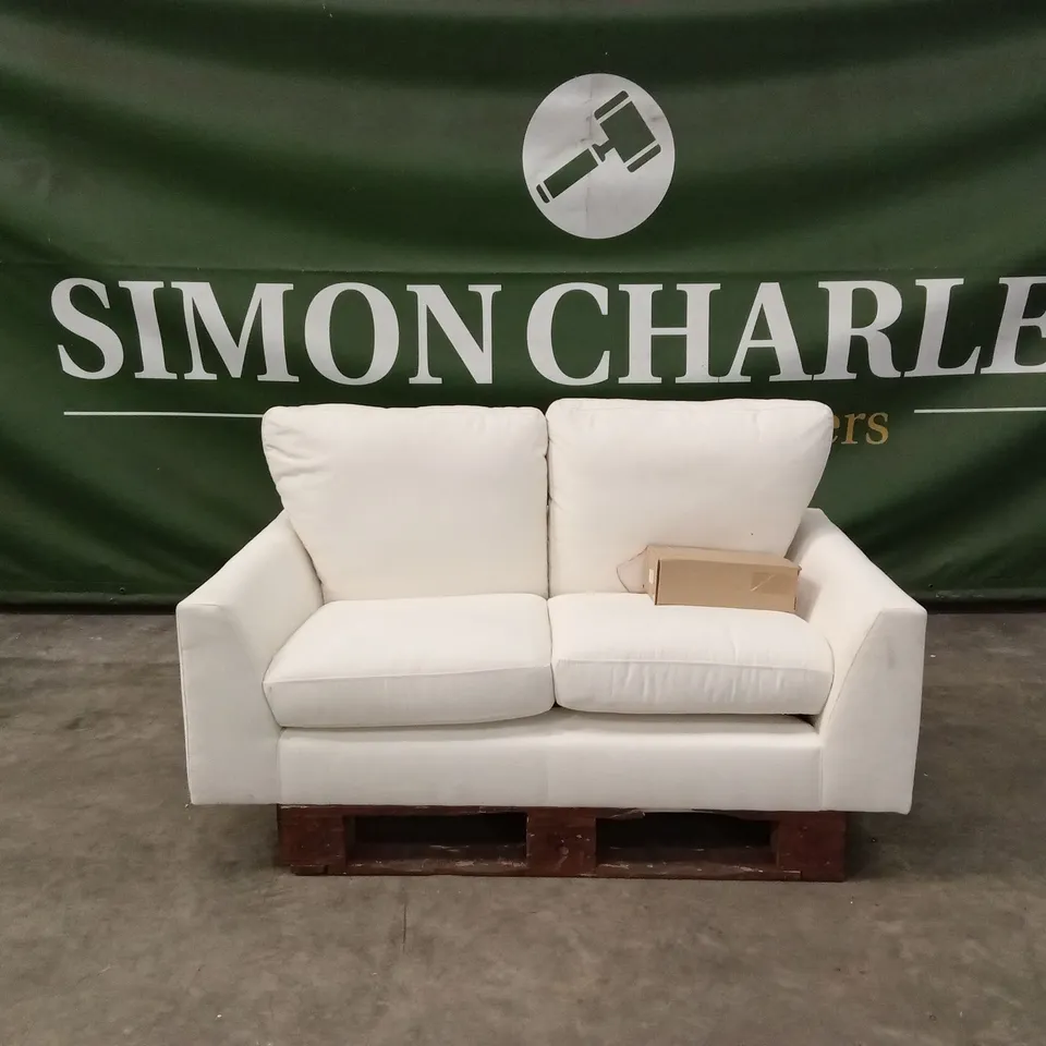 LEXI 2 SEATER SOFA, CREAM HOUSE PLUSH FABRIC