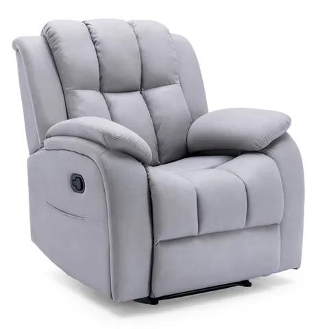 BOXED DESIGNER BROOLINE MANUAL RECLINING CHAIR GREY (2 BOXES)