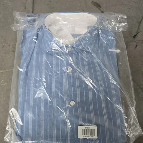 REISS LINEN SHIRT, AIRFORCE BLUE/WHITE, MEN'S, SIZE L