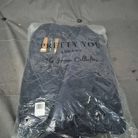 PRETTY YOU LONDON THE HOME COLLECTION BAMBOO TOWELLING ROBE – MIDNIGHT, L/XL