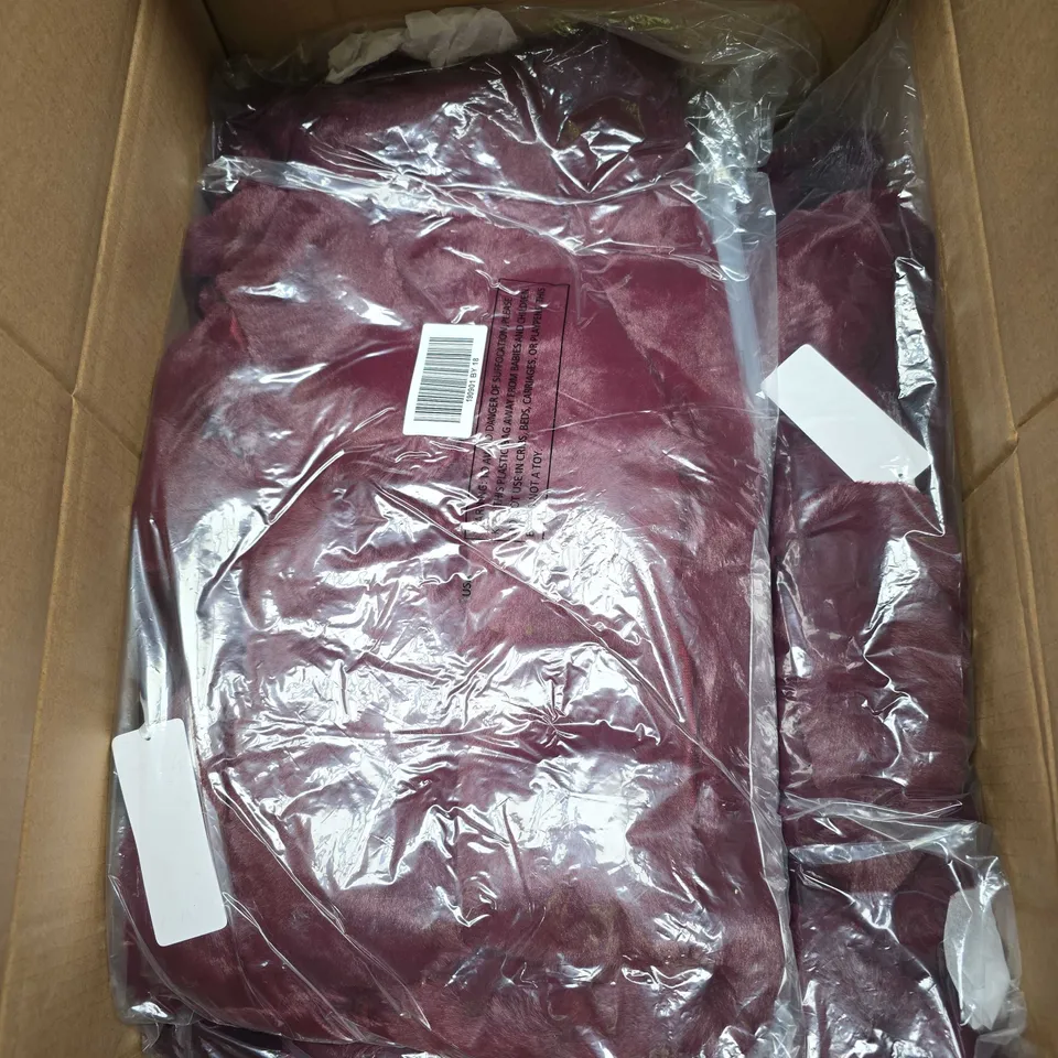 APPROXIMATELY 5 DANNII MINOGUE PETITES FAUX FUR JACKETS IN MAROON - 18