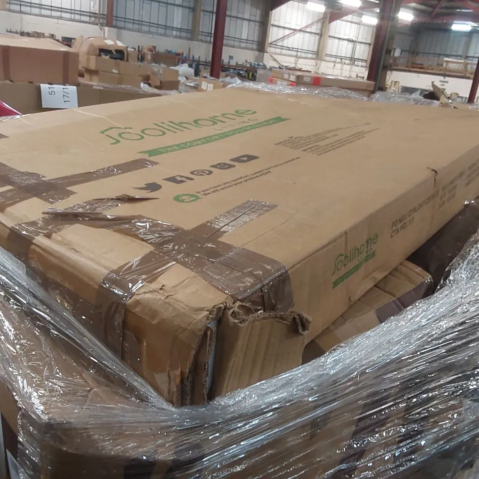 PALLET OF ASSORTED ITEMS INCLUDING: KIDS SCOOTER, MEACO BIN, CORDLESS VACUUM CLEANER ECT