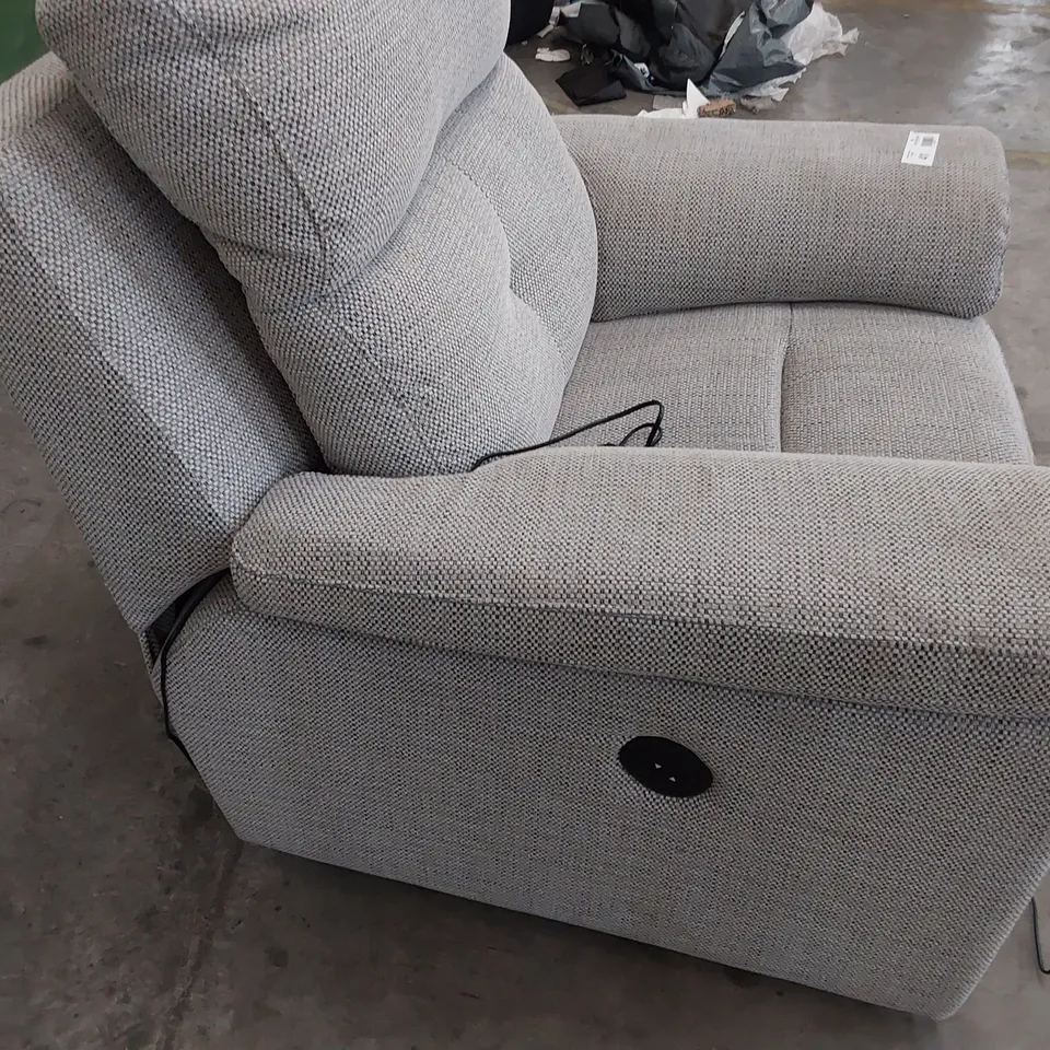 QUALITY BRITISH DESIGNER G PLAN BURFORD POWER RECLINING EASY CHAIR LAGOON SLATE FABRIC 