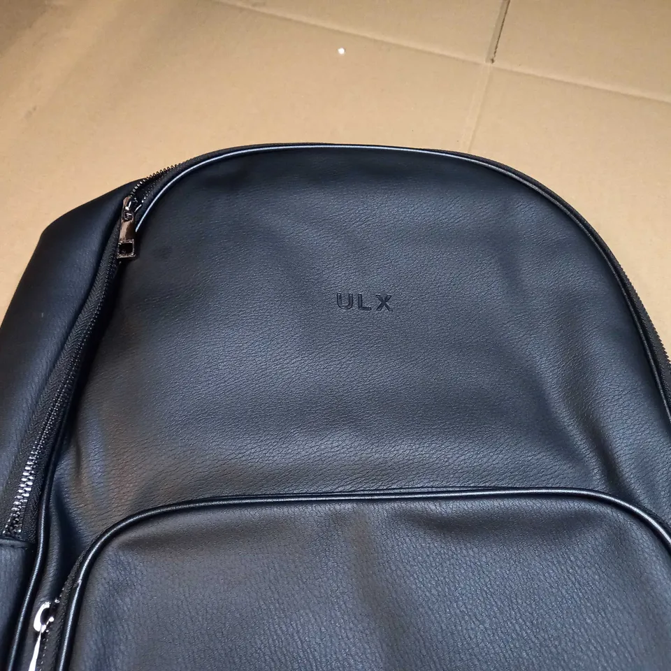 ULX BLACK FAUX LEATHER BACK PACK