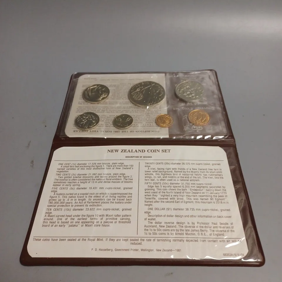 1981 NEW ZEALAND TREASURY SOUVENIR COIN SET 