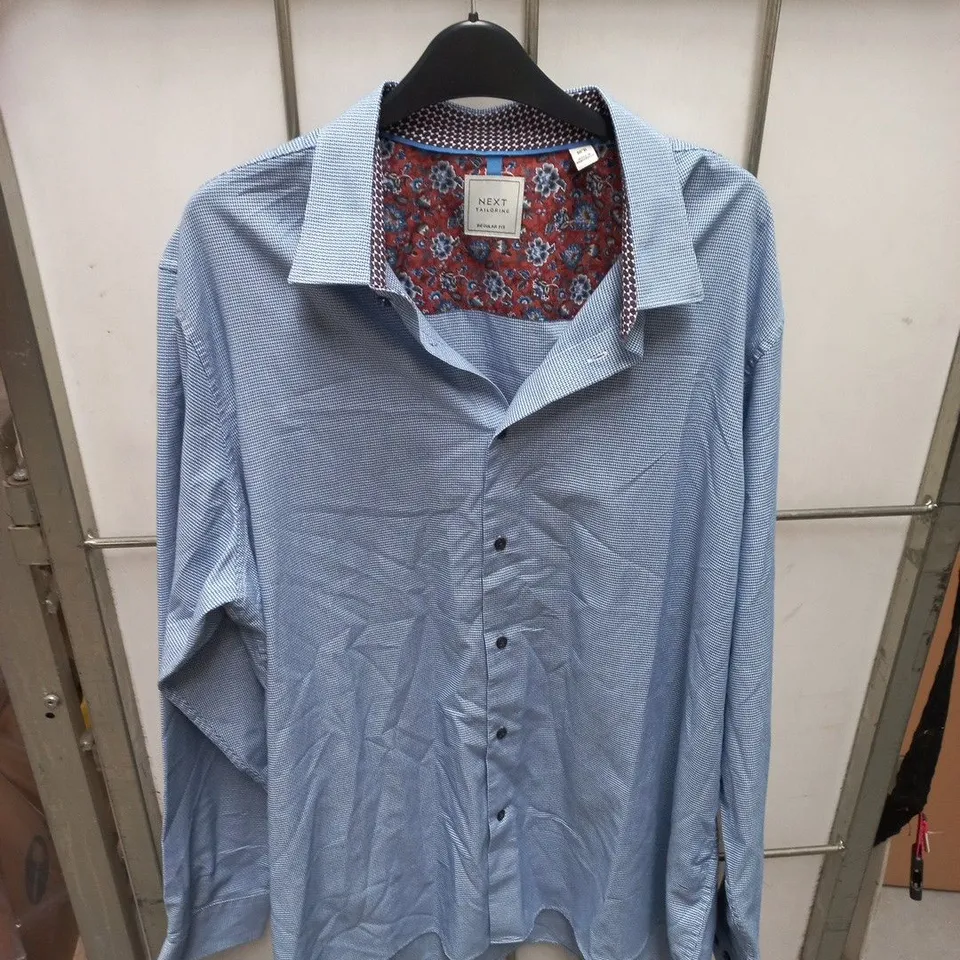 NEXT TAILORING BLUE MEN'S SHIRT – REGULAR FIT, NECK 18IN