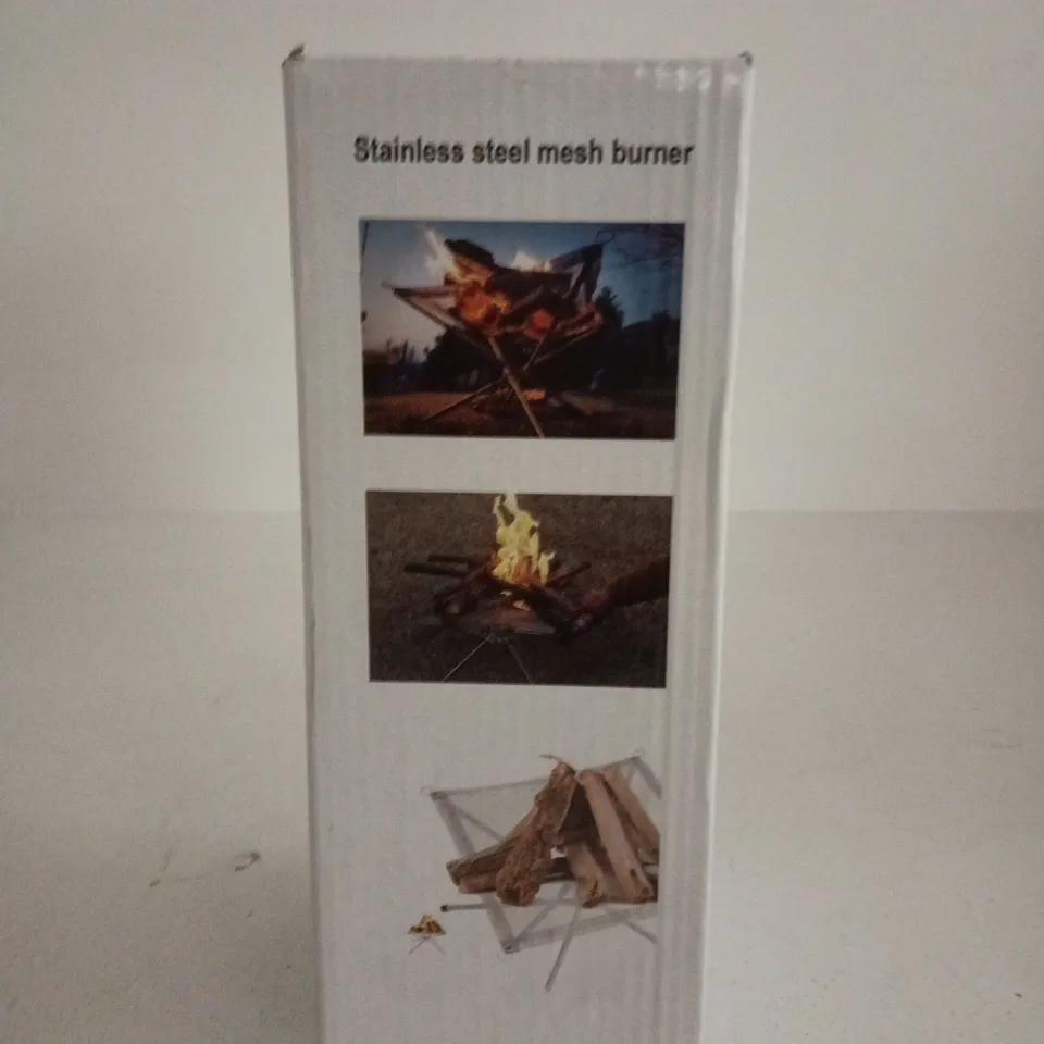 STAINLESS STEEL MESH BURNER – FIREPLACE ACCESSORY (BOXED)