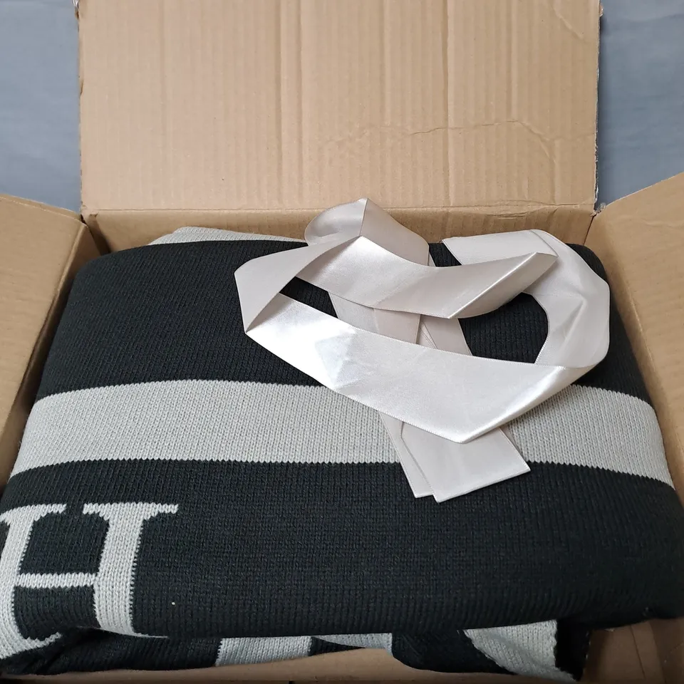 K BY KELLY HOPPEN SIGNATURE LOGO THROW