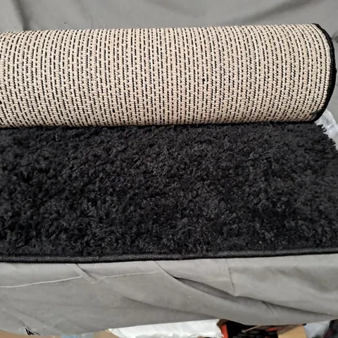 DREAM SHAGGY RUG - BLACK - 60CM X 220CM