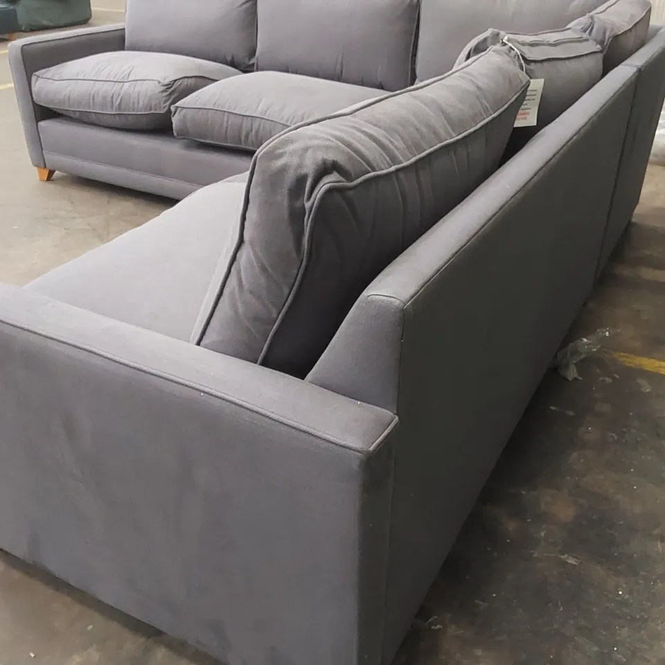 QUALITY DESIGNER CORNER SOFA BED - GREY FABRIC