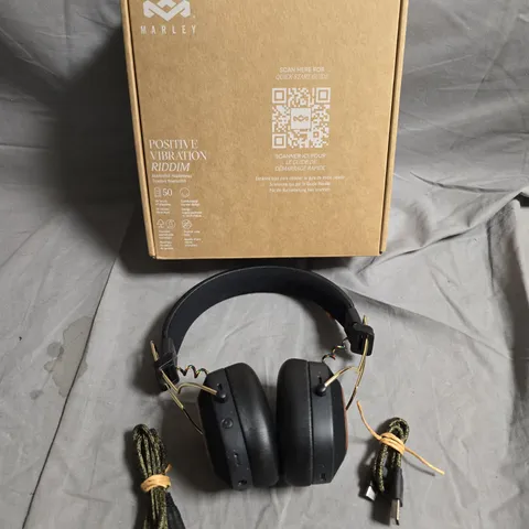 MARLEY POSITIVE VIBRATION RIDDIM HEADPHONES – BLACK