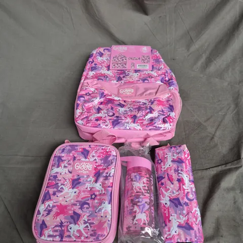 GIGGLE BY SMIGGLE UNICORN BACKPACK 4-PIECE SET – PINK
