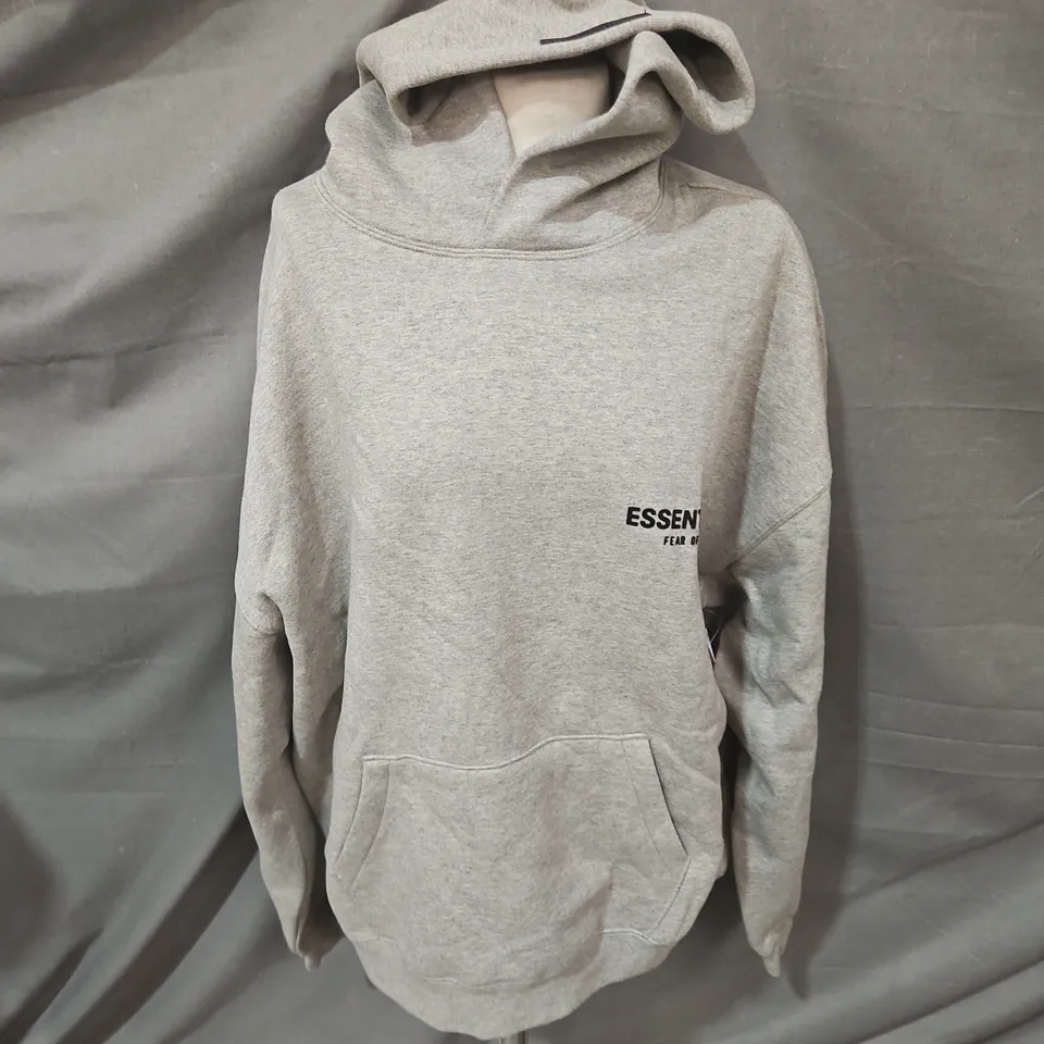 FEAR OF GOD ESSENTIALS HOODIE – GREY, UK XL