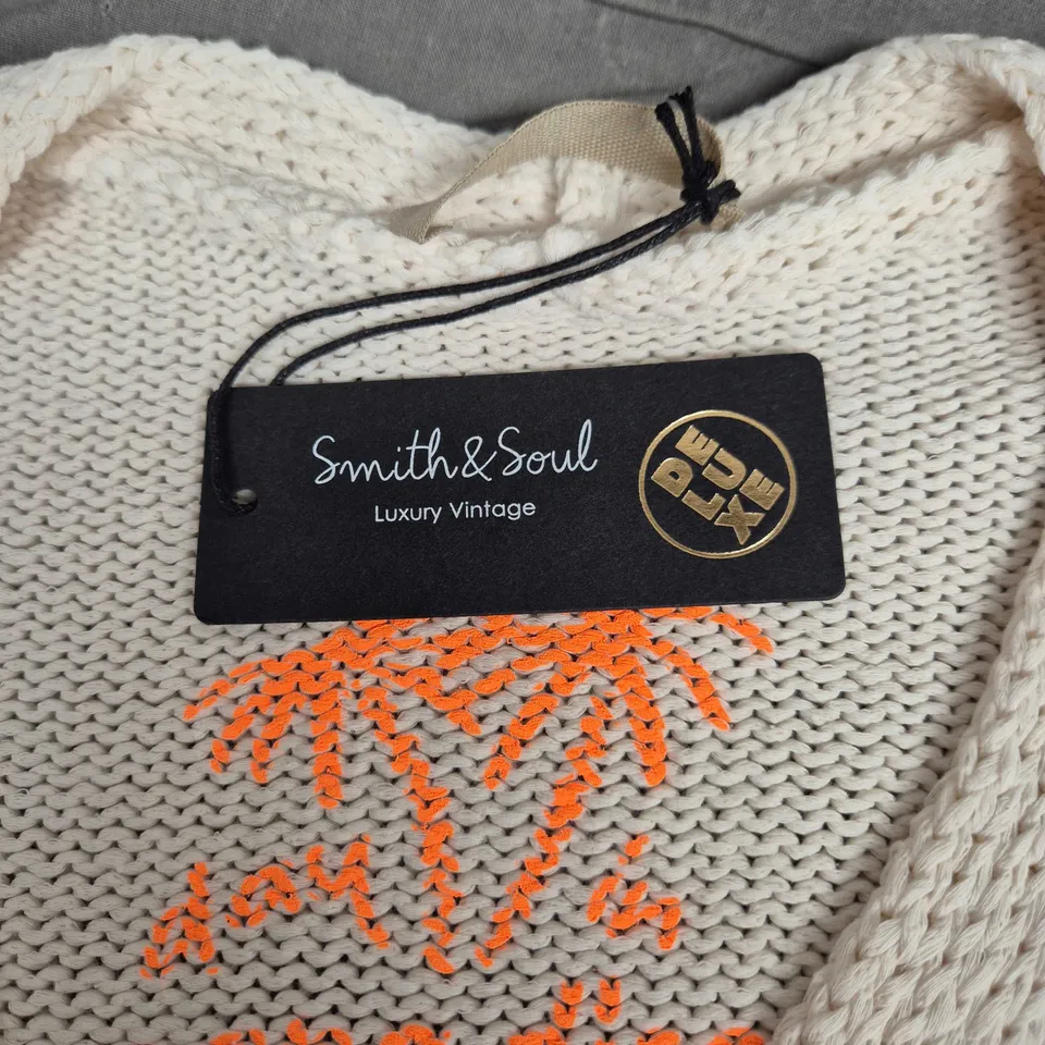 SMITH & SOUL LUXURY VINTAGE CREAM KNIT CARDIGAN – SIZE M