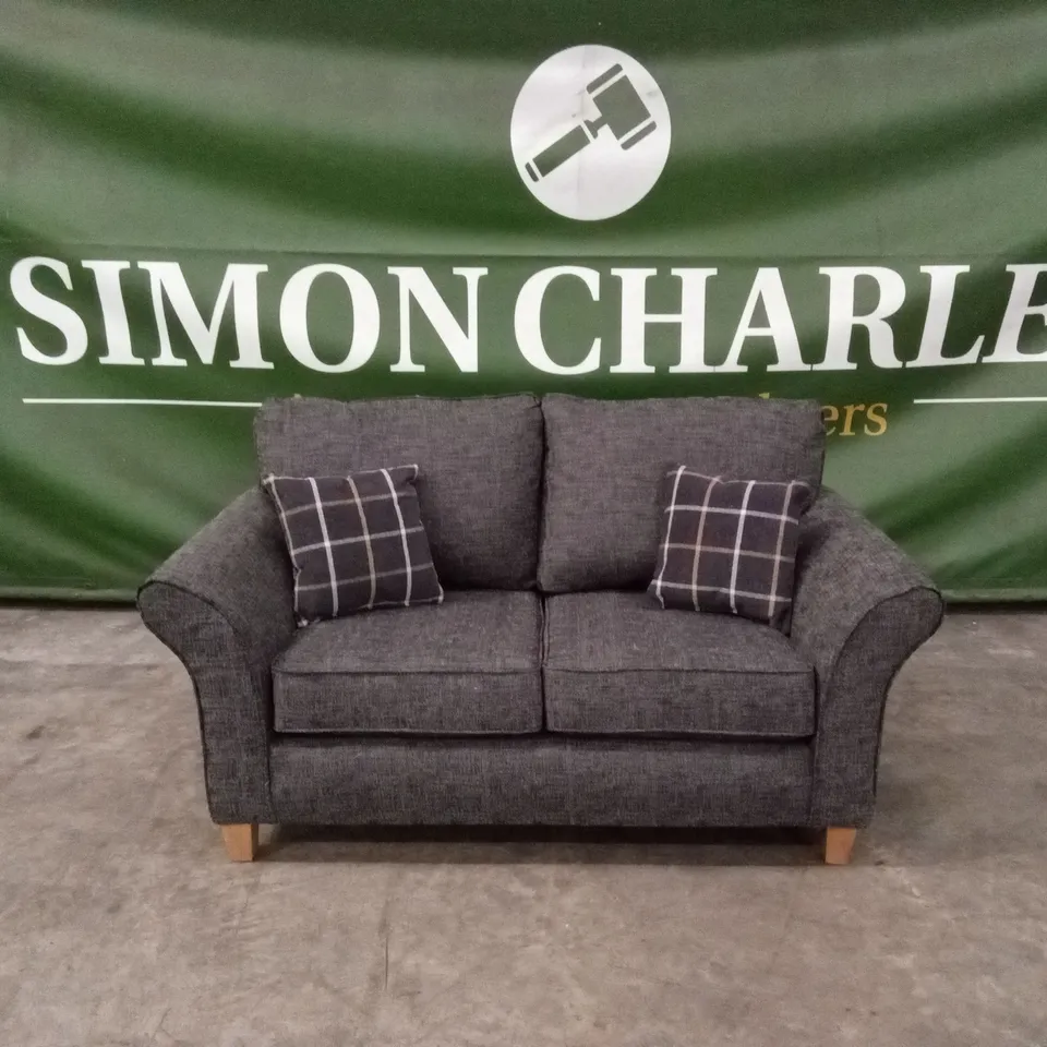 ALSOP 2 SEATER FABRIC SOFA - CHARCOAL RRP £729