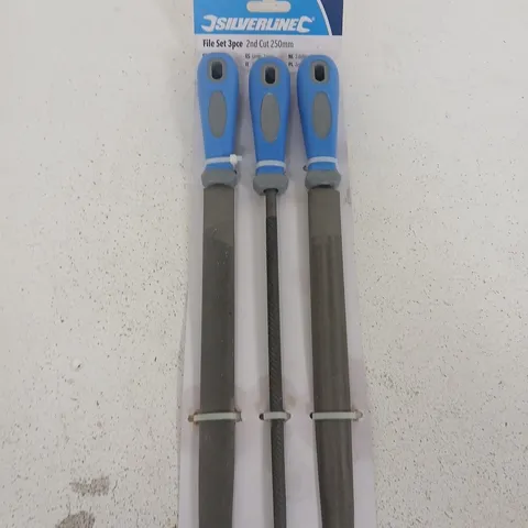 SILVERLINE FILE SET 3PC 250MM β 2ND CUT