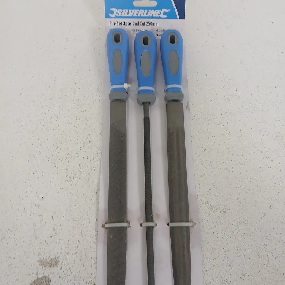 SILVERLINE FILE SET 3PC 250MM – 2ND CUT
